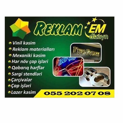 reklam_dizayn's profile picture. Reklam Dizayn 0552020708