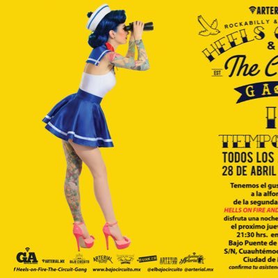 @Arterialmx presenta El mejor Espectáculo de Rockabilly & Pin Up Girls en México! Es concierto, música en vivo y hermosas bailarinas. Los 50's están de vuelta!