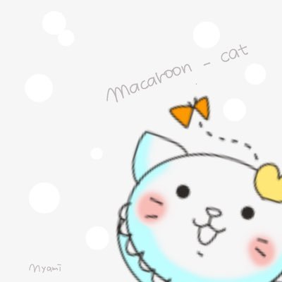 おえかきnyami 正方形 絵を描いているひと ネコ マカロン イラスト 壁紙 待ち受け かわいいと思ったらrt