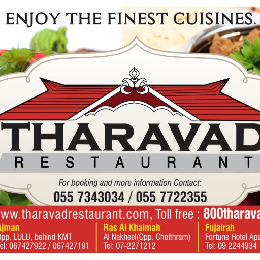 Welcome to all.At Tharavad Restaurants, we take pride in serving our customers multi cuisine and authentic South Indian Dishes made fresh daily.