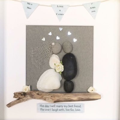 Bespoke handmade pebble artwork created from the beautiful Welsh coast. Amy's pebble art can be made to order and is the perfect gift for every occasion!