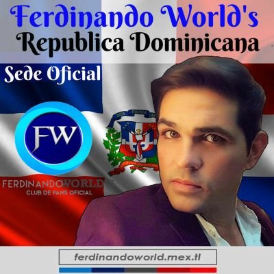 Sede del Club de Fans Oficial de @FerdinandoVal❤ Ferdinando Worlds en ➡República Dominicana⬅ Administrada por @Maaajitoooo ⭐ 8.NOV.2015 🍃❤