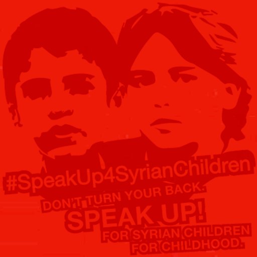 Join us on social media websites using hashtag #SpeakUp4SyrianChildren. Together we can make a difference! 
Official English Account