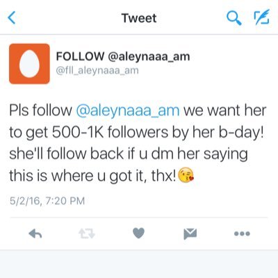 follow @aleynaaa_am please!!! we want her to get 500-1000 followers by her b-day!!! she said she'll follow back if you tell her that you saw this!!!