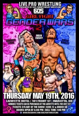 Intergender wrestling promotion feat. the best male and female competitors. Associated with Girl Fight Wrestling

Next event: Thursday May 19th in Marietta, OH