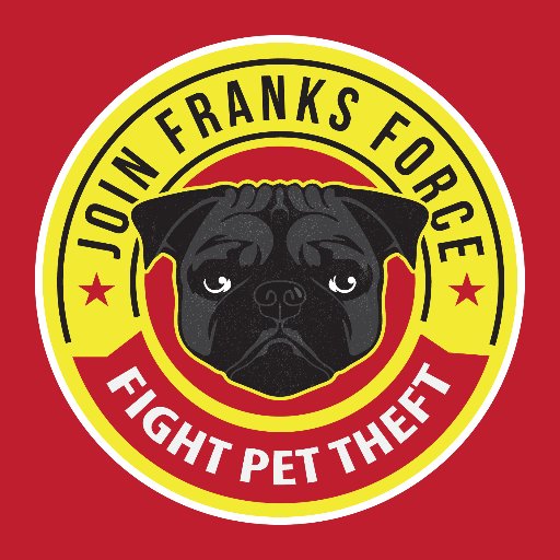 Frank the Pug was stolen, (thankfully) found & now campaigning to raise awareness about Pet Theft. Join Frank's Force https://t.co/jGzGlKXiyh