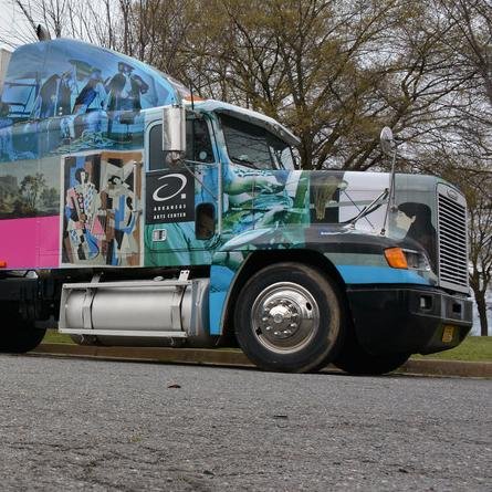 The AAC Artmobile has served Arkansas for 50+ years, showcasing artworks from the AAC collection, selected for their artistic integrity and educational value.