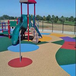 Playground surfacing sites will show you how to choose the right cost effecitve material.