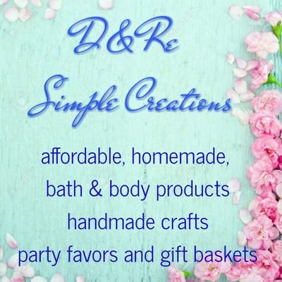 D_ReCreations's profile picture. https://t.co/VIxgYaAncL 1-231-944-6966 Homemade bath & body products, Handmade crafts, Party Favors & custom bulk orders.