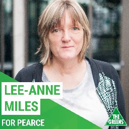 Lee-anne is the Greens (WA) candidate for Pearce.

Authorised by A. Beaton, Lv 1/440 William Street, Perth, WA 6000.