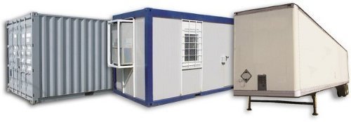 Everything you need for cargo storage container rental or mobile office rental.