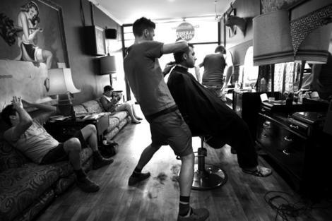 Hairstyle Salon Focusing mainly on Men. Offering old fashion razor shaves with hot towels and facials.