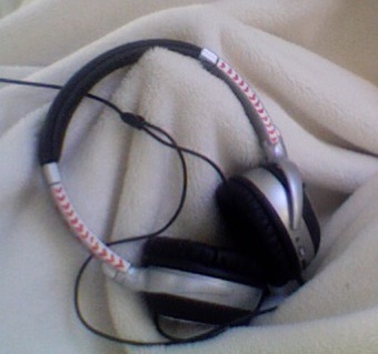Alex's beloved headphones. I blast all kinds of music all the time, depending on my mood.