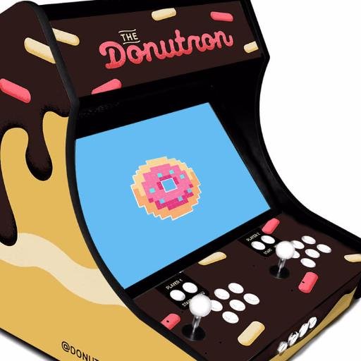 donutron's profile picture. The world's most delicious indie arcade cabinet. Play now at @GlamDollDonuts! Features locally made games. Project by @i2, @zacharyjohnson, and @supertommy64