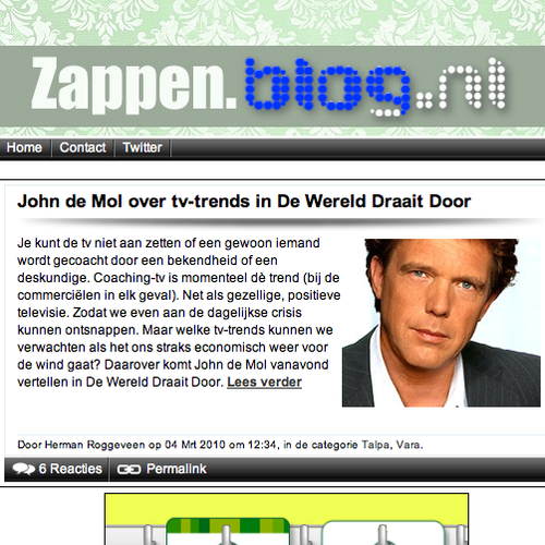 Feed van http://t.co/4QjQLOpvZu. De tv-blog van Nederland met elke maand meer dan 300 duizend bezoekers.