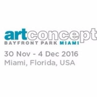 Art Concept contemporary art fair Nov.30-Dec.4, 2016 during Miami’s annual Art Basel fair week, “waterfront fair in the round” at Bayfront Park, Downtown Miami.