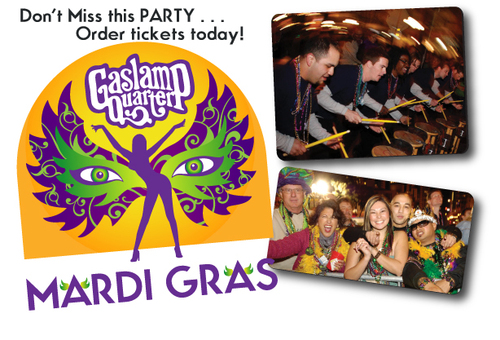 Gaslamp’s largest one-day festival decorates San Diego’s historic district in purple, green and gold for visitors celebrating the year’s most animated festival.
