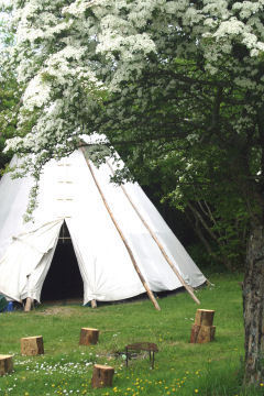 This is the first and we believe, the best tipi holiday site in the UK. A camping experience that is both highly enjoyable and environmentally sustainable.