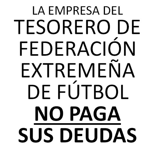 La empresa del actual tesorero de la Federación Extremeña de Fútbol, FRUTAS CÁCERES, debe casi 11 mil euros a un ciudadano desde hace 2 años y sigue sin pagar