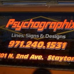 Psychographix is a locally owned and operated commercial and personal sign company. 
https://t.co/RSb6rI1bTK
https://t.co/moa52WnreA