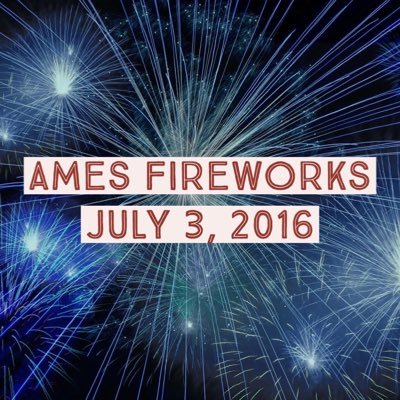 Join us for fireworks on Sunday, July 3rd! We will be launching fireworks at 10:00pm on the fields east of Jack Trice Stadium.