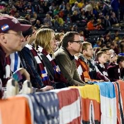 Colorado Rapids Fan Group - in the south stands, we hang the National flags of our players from foreign lands in a gesture of welcome and support.