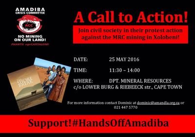 Solidarity action in support of the community of Amadiba