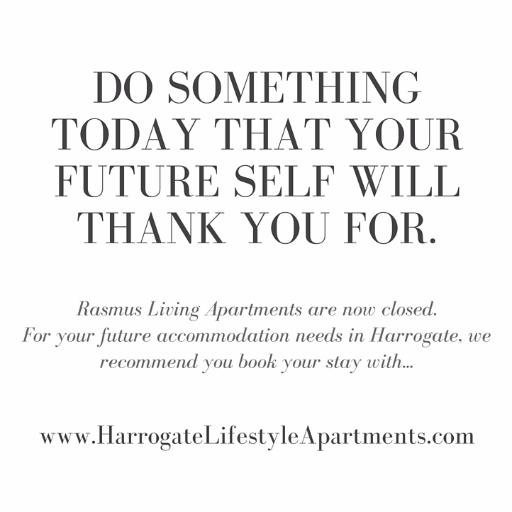 Twitter account now closed. Please follow @ApartmentsHG1 for serviced apartment options in Harrogate. The Rasmus Living Apartments are now CLOSED.