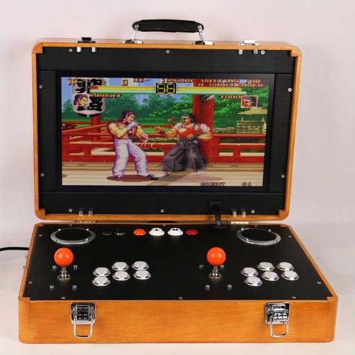 Máquina RetroArcade Portable artesanal con capacidad para decenas de máquinas emuladas y miles de juegos: Neo Geo, Capcom, SNES, N64, PlayStation, DreamCast,etc