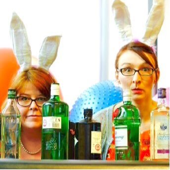 Two ladies who like tea, cake, gin and playing ukulele.
