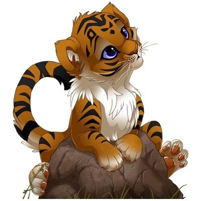 Blue eyed tiger cub. Padding around. Proudly owned by @CairoHedgehog.