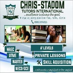 Chris-Stadom Tutors International is a coaching Center where students tends to get the best
Excellence is always the goal
This is who we are.