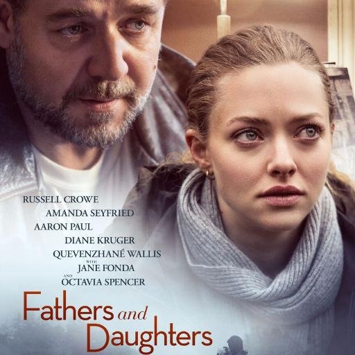Pulitzer-winning writer (Crowe) grapples w/ being a widower & father after a mental breakdown. Years later his grown daughter (Seyfried) struggles to feel love.