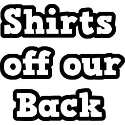 shirtsoffbackca's profile picture. SOOB, an unregistered non-profit organization with the goal to ensure that impoverished youth across our region are adequately clothed