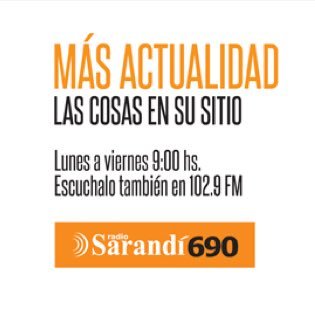 Programa periodístico radial matutino. Radio Sarandí 690 AM, 102.9 FM y https://t.co/h4SEiwlXti