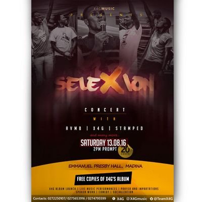 TeamX4G's profile picture. Official Team of @Gyidi_TEM @Jethro_TEM @MKharis_TEM @Pistis_TEM aka X4G-Gospel Rap Ministers..Provides direct updates from X4G   x4gmusic@gmail.com