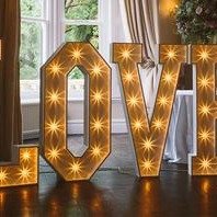 Our 4ft Letter Lights are perfect for adding a bit of glamour to your wedding.