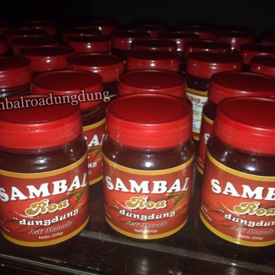 RoaDungdung's profile picture. Homemade SAMBAL, hub +6282187532284 Pin BBM 7CF13389 free delivery utk Manado dan sekitarnya. Luar kota plus biaya expedisi..