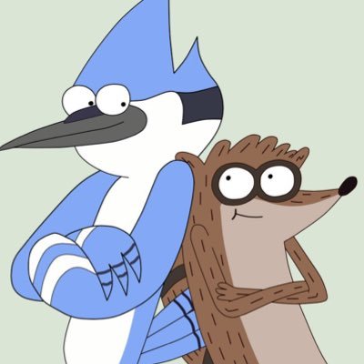 Ohhhh, it's yo boys Mordecai and Rigby from @cartoonnetwork Regular show! ^~^