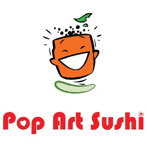 Handmade sushi surrounded by original Pop Art & music from '70 '80