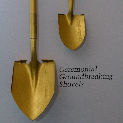 We are @TrickleCreekYYC's Ceremonial Ground Breaking Shovels. Follow our adventures as we celebrate breaking ground on our Designer Homes. #yyc #luxuryhomes