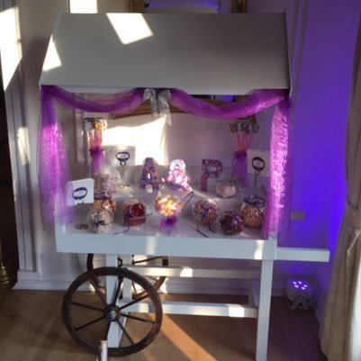 Bespoke handmade sweet cart for hire decorated any style any colour of your choice DM for more info Liverpool area