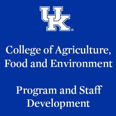 Program and Staff Development provides training and promotion for the 120 county extension offices throughout the state of Kentucky.