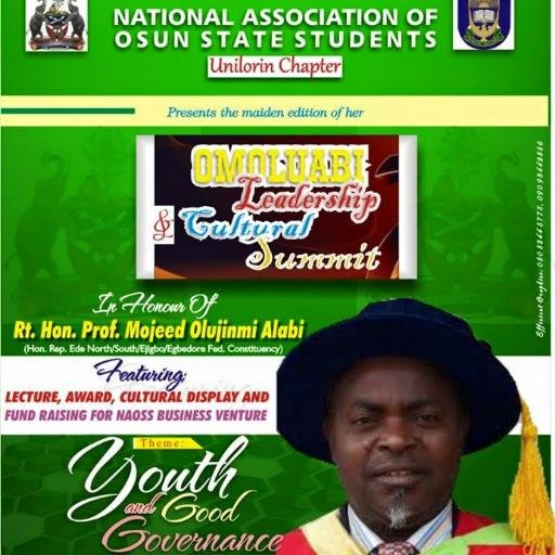 The Official twitter account for the National association Of osun State Students,Unilorin Chapter.