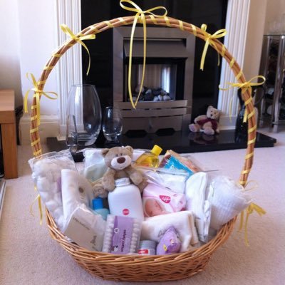 Handpicked baby gift baskets filled with useful and adorable gifts... The perfect present for any Mum-to-be!
