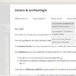 Zotero&archéologie est un blog sur l'utilisation du logiciel libre Zotero pour l'archéologie préventive #archeologie #Zotero