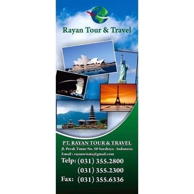 Jasa Biro Tour Domestik/LuarNegeri. Tiket,Hotel,Umrah&Haji+ CP:08133007660,081230562751 E:info@rayanwisata.com IG:rayantourtravel 
FB:PT Rayan Tour&Travel