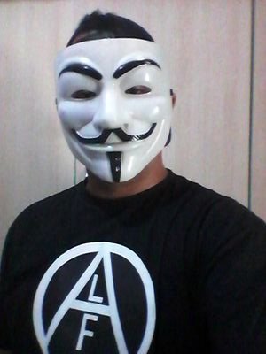 sou brasileiro, sou guerreiro, sou aquele que luta dia a dia, o taxista, estudante, carteiro, irmã e irmão, ou o cara da porta ao lado, sou Anonymous..