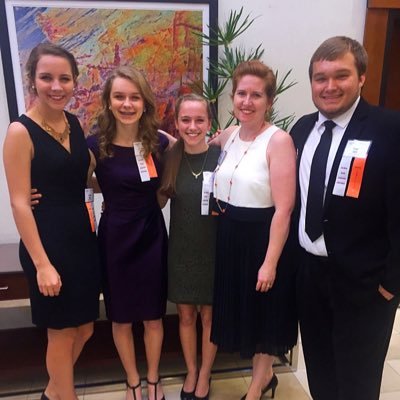 Monacan High School's Anna Bowen, Grace Doebler, Emma Stith, and Tyler Will project for community awareness