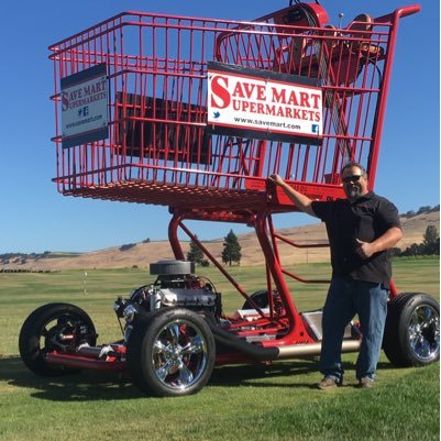 Nascar fan Go Jr 88 Trucker & One of the handlers of Savemarts BigRed